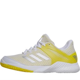 adidas adizero Club All Court Tennis  White/Silver Metallic/Bright Yellow