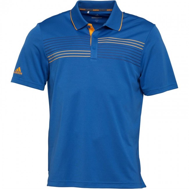 adidas Golf Essentials Textured Polo Trace Royal/Real Gold