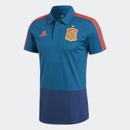 adidas FEF Spain Polo Tribe Blue/Oxford Blue/Red