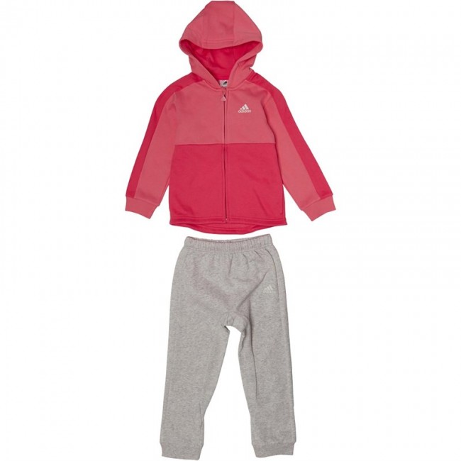 adidas Baby Linear Jogger Set Chalk Pink/Real Pink/White