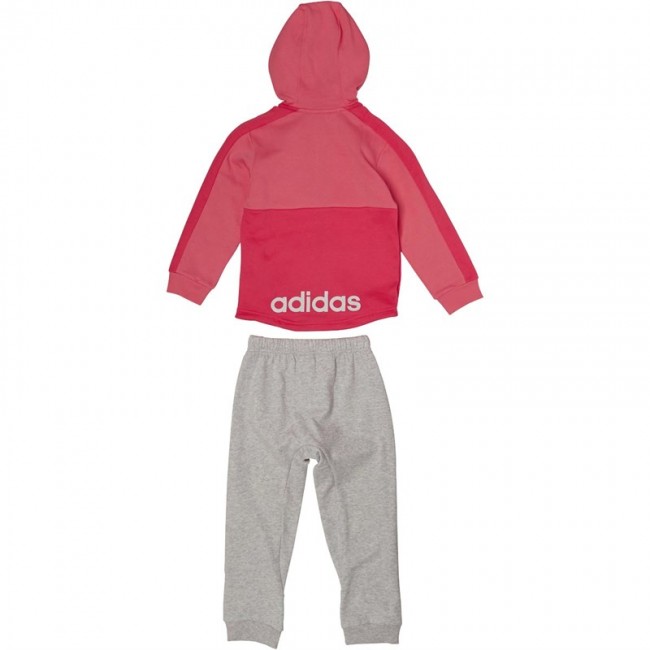 adidas Baby Linear Jogger Set Chalk Pink/Real Pink/White
