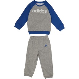 adidas Baby Linear Jogger Set Medium Grey Heather/Blue/White