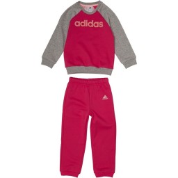 adidas Baby Linear Jogger Set Real Magenta/Medium Grey Heather/Haze Coral