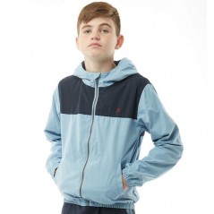 Farah Junior Over The Head Windcheater Blue Wash