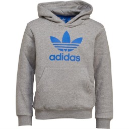 adidas Originals Junior Trefoil Hoodie Medium Grey Heather