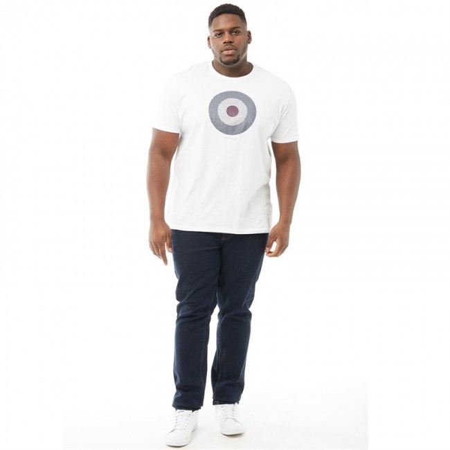Ben Sherman Plus Size Check Target T-Bright White