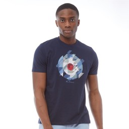 Ben Sherman Target Chevron Gingham T-Dark Navy