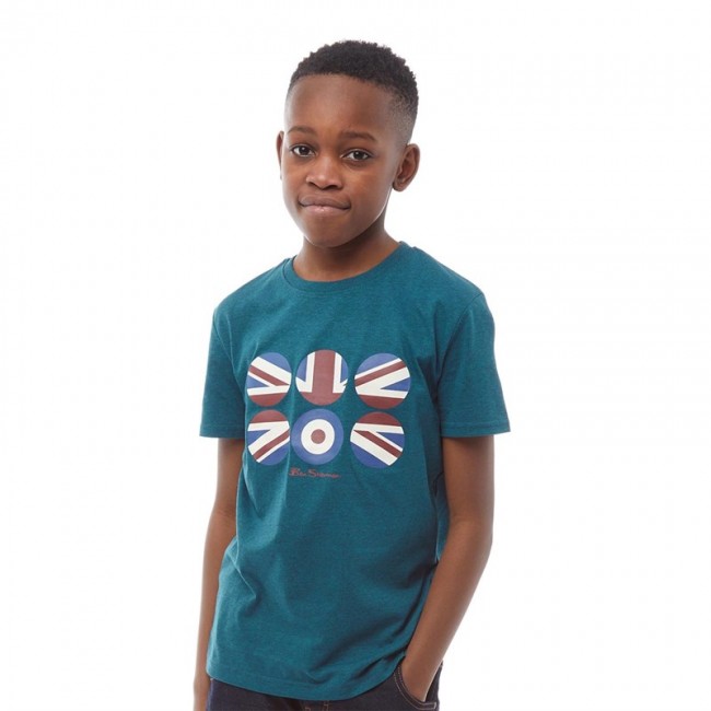 Ben Sherman Junior Circular Flag T-Stargazer Marl