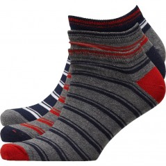 Ben Sherman Flashing Steel Trainer Liner Grey Red/Grey Navy/Navy White Stripes