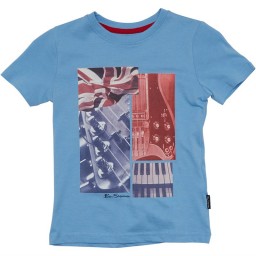 Ben Sherman Guitar And Flag T-Little Boy Blue