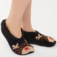 Brave Soul Reindeer Slipper Brown