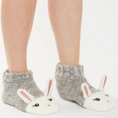 Brave Soul Clare Bunny Slipper Grey