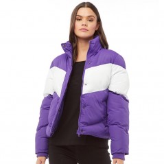 Brave Soul Marlo Contrast Chevron Panel Purple/White
