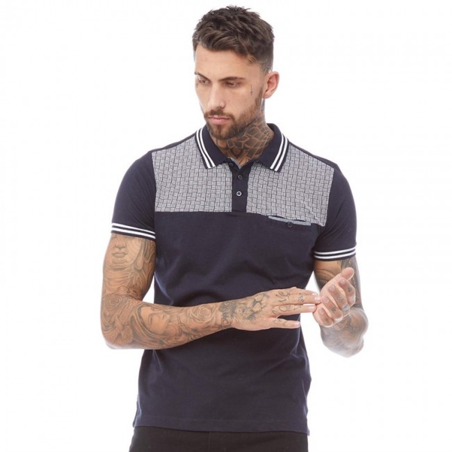 Brave Soul Twister Polo Navy