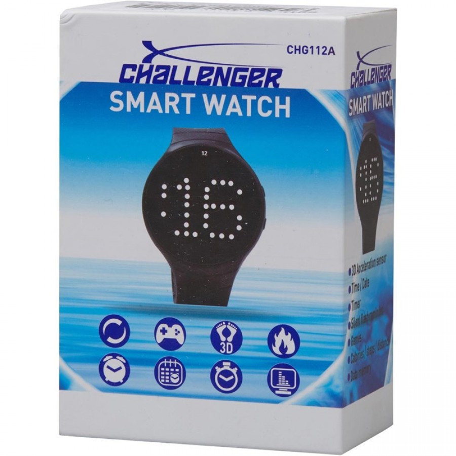 Challenger Round Smart Watch Black