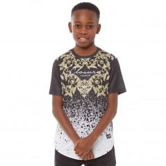 Closure London Junior Lux Printed T-Black/Gold/White