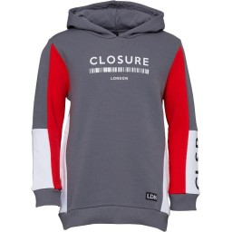 Closure London Junior Colourblock Steel Grey/Red/White
