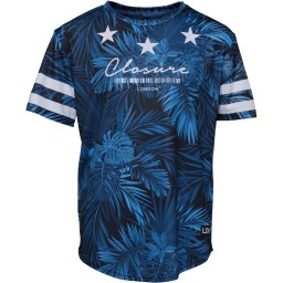 Closure London Junior Contrast Back And Sublimation T-Blue