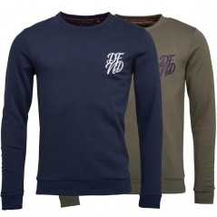 DFND London Wright Sweatshirts Dark Olive/Navy