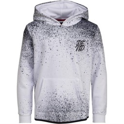 DFND London Junior Splatter Hoodie White