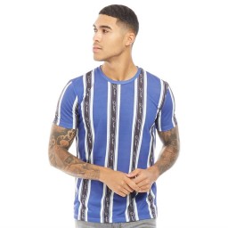 Devote London Script Vertical T-Navy/Multi