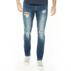 Firetrap Ripped Skinny Mid Wash