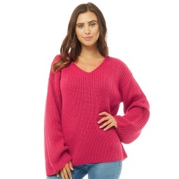 Fluid Slouchy V-Magenta