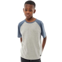 Fluid Raglan T-Grey Marl/Indigo