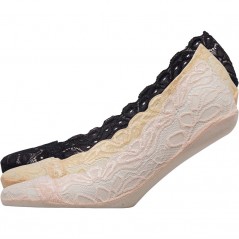 Fruitcake Lace No Show Pink/Ecru/Black