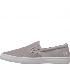 Fred Perry Underspin Slip-On Checkerboard Leather And 1964 Silver