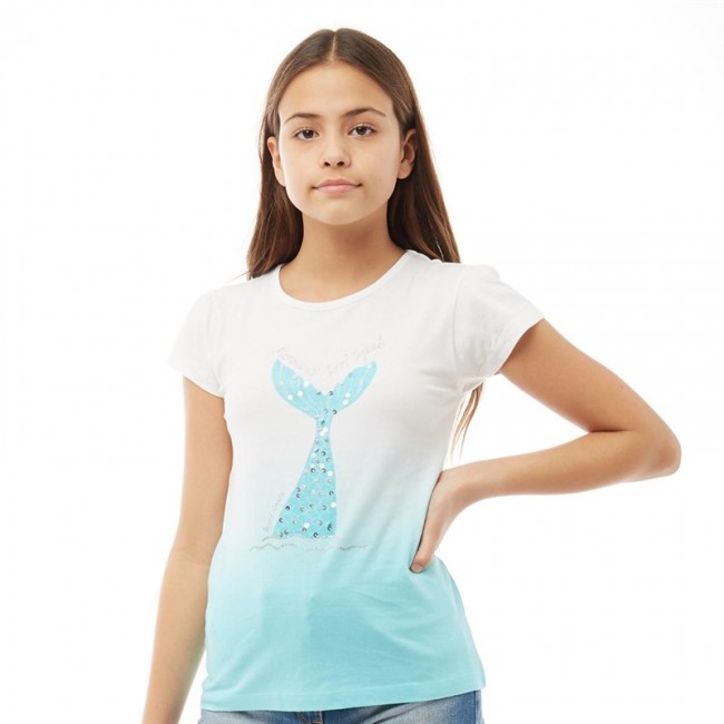Board Angels Mermaid T-White/Turquoise