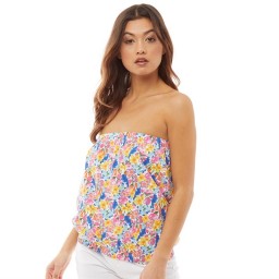 Board Angels Floral Jersey Boob Tube Multi