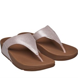 FitFlop Lulu Toe Post Shimmerlizard Nude