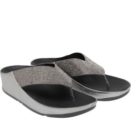 FitFlop Crystall Toe Post Pewter