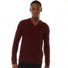 Farah Vintage Shawn V-Farah Red Marl