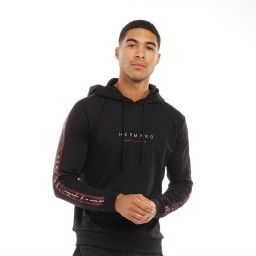 HERMANO Forefront Taped Hoodie Black