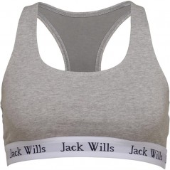 Jack Wills Dibsdall Heritage Crop Bralette Grey Marl
