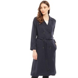 Jack Wills Malmsbury Fluid Belted Trench Navy
