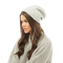 Jacqueline De Yong Gold Beanie Light Grey Melange