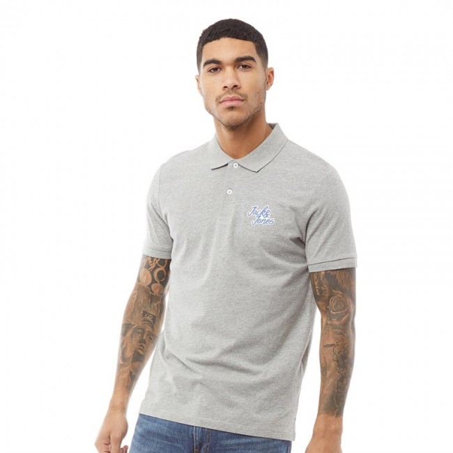 JACK AND JONES Originals Five Polo Light Grey Melange