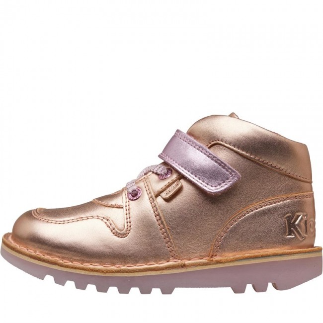 Kickers Kick Glow Hi Rose Gold/Pink