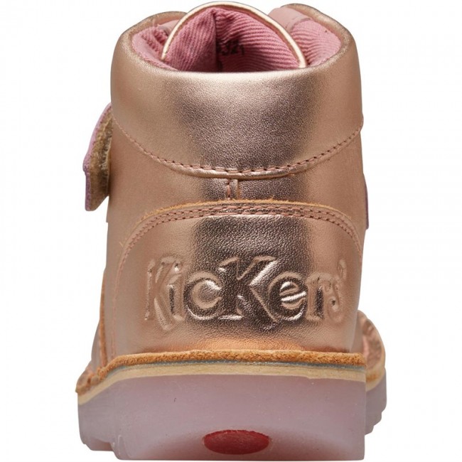Kickers Kick Glow Hi Rose Gold/Pink