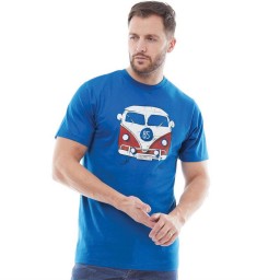 Kangaroo Poo Front/Back Camper Van T-Blue/Crimson