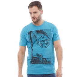 Kangaroo Poo Printed T-Blue