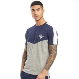 Loyalty And Faith Saxon Colour Block T-Grey Marl