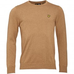 Lyle And Scott Vintage Merino 12GG Bracken Brown Marl
