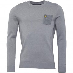 Lyle And Scott Vintage Fleck Pocket Mid Grey Marl
