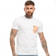 Lyle And Scott Vintage Contrast Pocket T-White