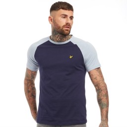 Lyle And Scott Vintage Raglan Ringer T-Navy