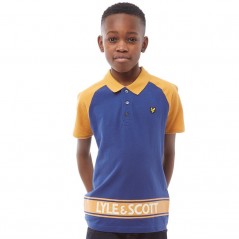 Lyle And Scott Junior Raglan Back Polo Twilight Blue